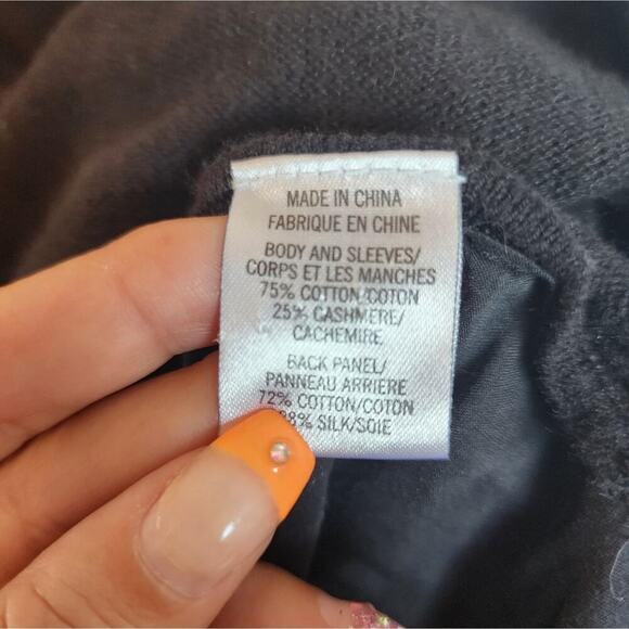 THEROY BLACK KNIT CARDIGAN SIZE MED - Picture 7 of 7